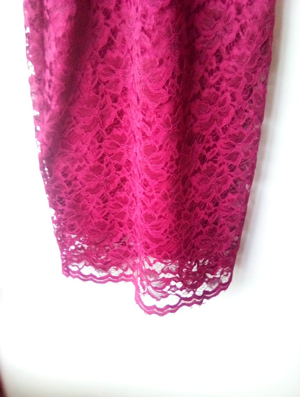 Enfocus Studio Burgundy Lace Midi Slip Dress Lace Detail Size 8 - Picture 3 of 10